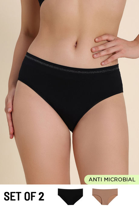 Buy Zivame Low Rise Full Coverage Hipster Panty (Pack of 2) - Multicolor